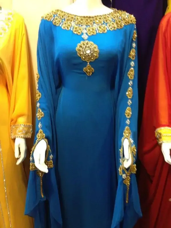 Picture of Radhe Designer Multicolor Georgette Kaftan Dress for Women - F8215