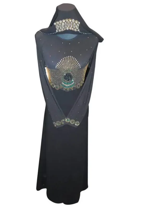 Picture of Radhe Designer Black Georgette Kaftan Dress for Women - F9463