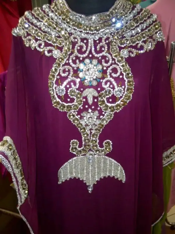 Picture of Radhe Designer Multicolor Georgette Kaftan Dress for Women - F8089