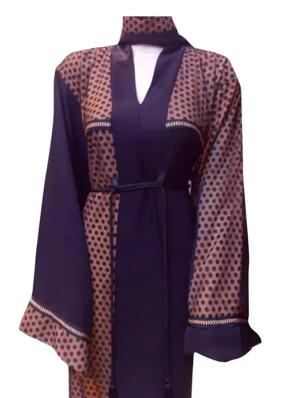 Picture of Black Georgette Kaftan Dress for Women - Look 10504