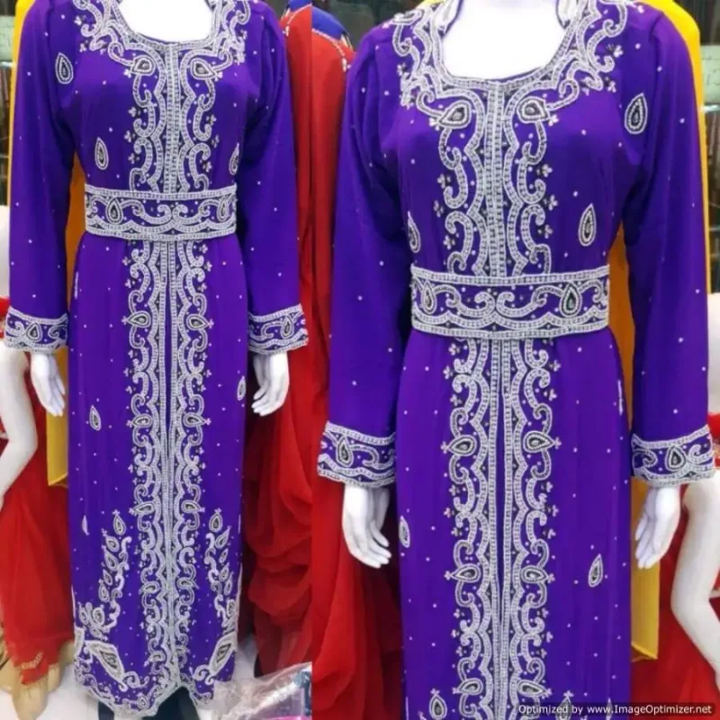 Picture of Radhe Designer Black Georgette Kaftan Dress for Women - F2543
