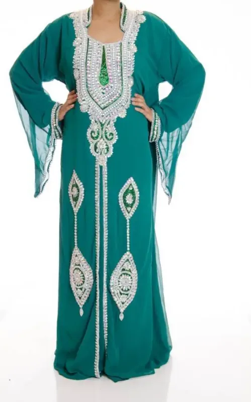 Picture of Radhe Designer Black Georgette Kaftan Dress for Women - F6798