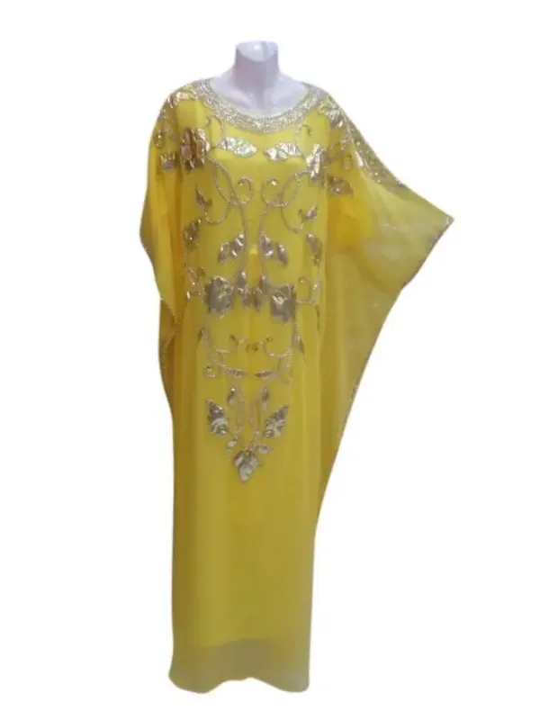 Picture of Blue Georgette Kaftan Dress for Women - Look 10527