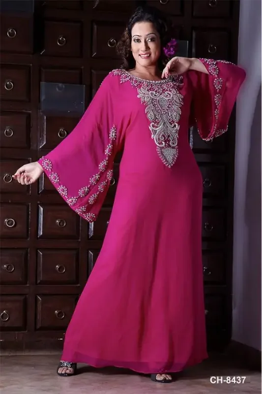 Picture of Radhe Designer Multicolor Georgette Kaftan Dress for Women - F6397