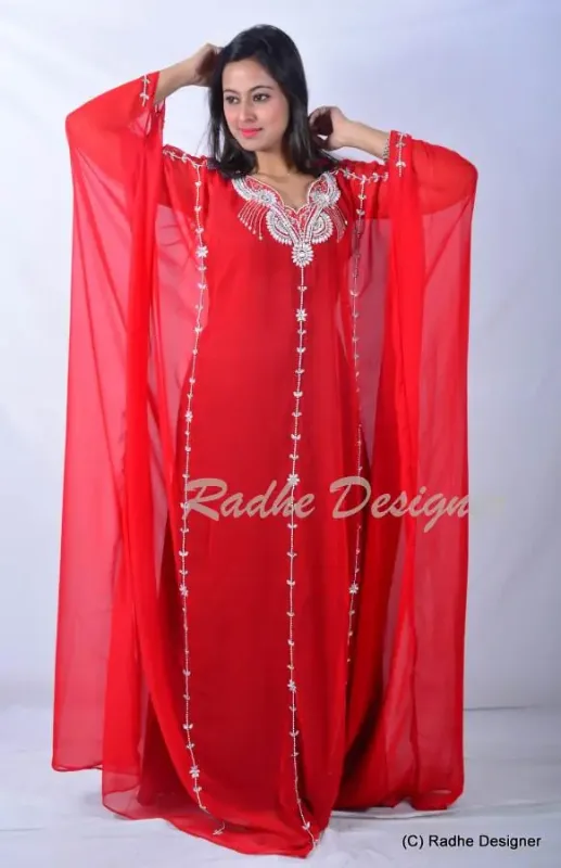 Picture of Radhe Designer Multicolor Georgette Kaftan Dress for Women - Y1013