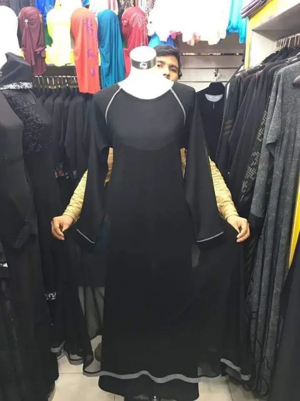 Picture of Radhe Designer Black Georgette Kaftan Dress for Women - F3428