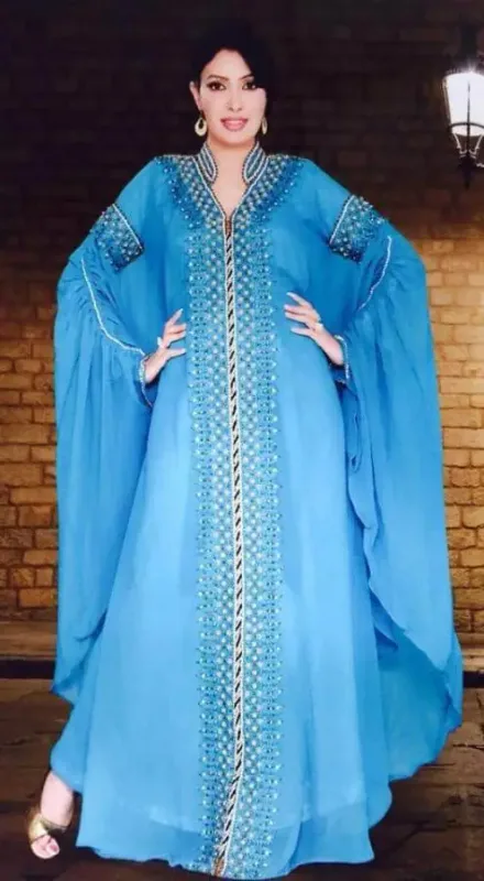 Picture of Radhe Designer Multicolor Georgette Kaftan Dress for Women - F3422