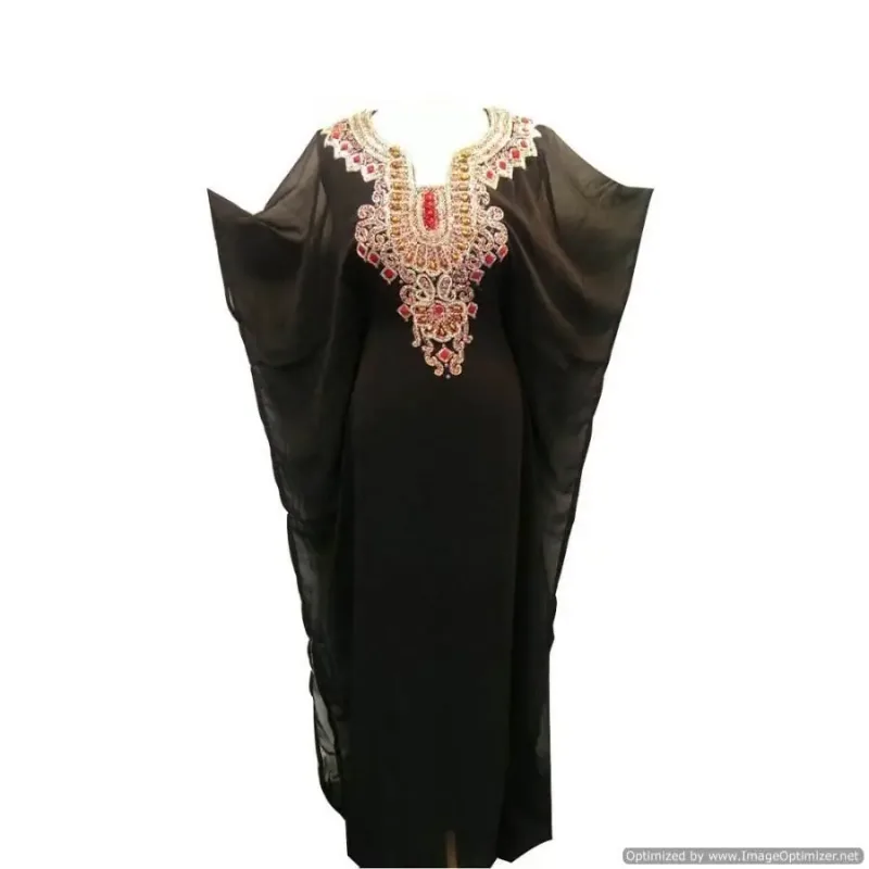 Picture of Radhe Designer White Georgette Kaftan Dress for Women - F5790