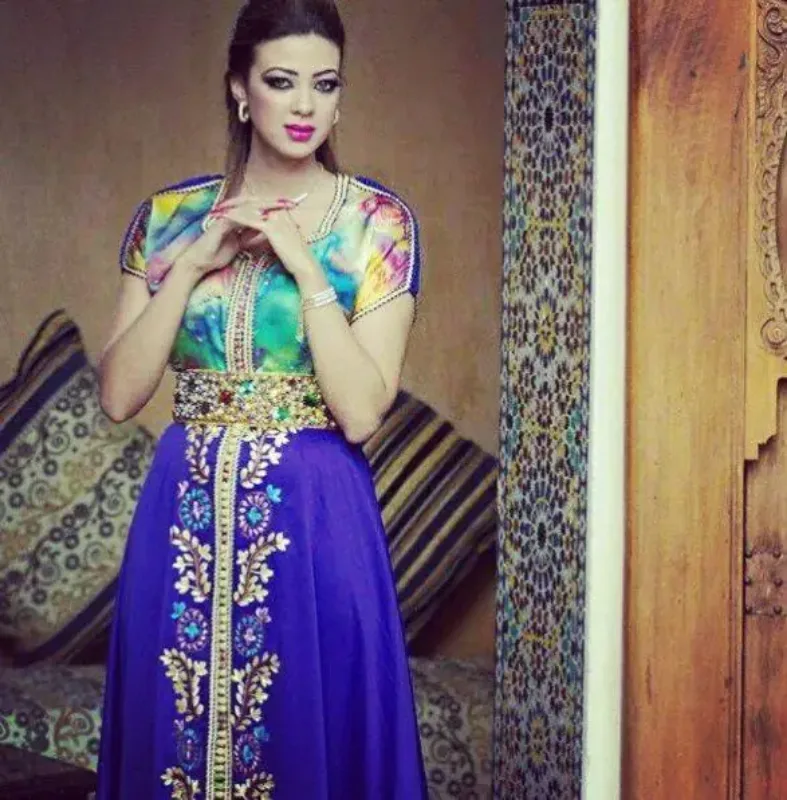 Picture of Radhe Designer Multicolor Georgette Kaftan Dress for Women - F7943