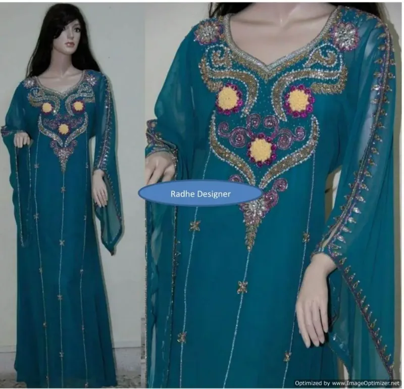 Picture of Radhe Designer Multicolor Georgette Kaftan Dress for Women - F6676