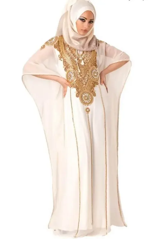 Picture of Multi Color Georgette Kaftan Dress for Women - Look 10640