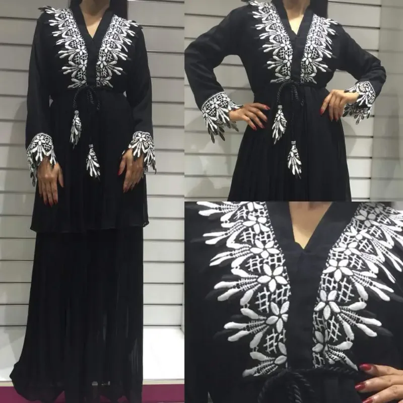 Picture of Radhe Designer Black Georgette Kaftan Dress for Women - F2751