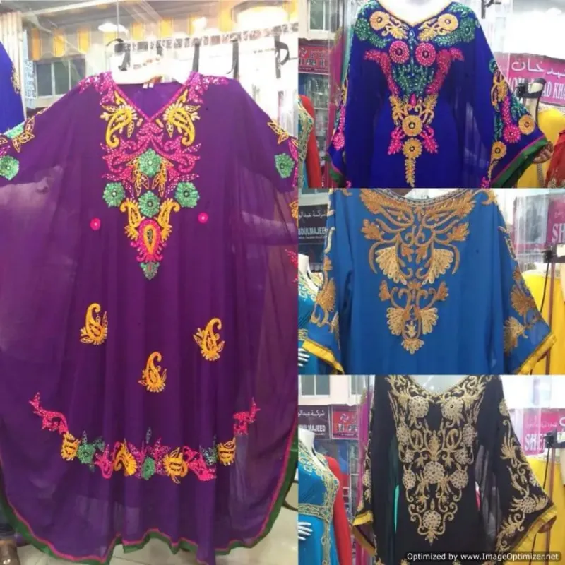 Picture of Radhe Designer Blue Georgette Kaftan Dress for Women - F2125