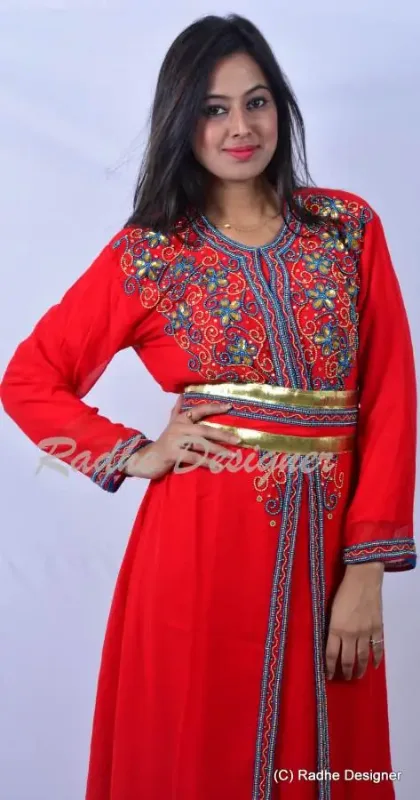 Picture of Radhe Designer Blue Georgette Kaftan Dress for Women - Y862