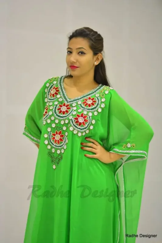 Picture of Radhe Designer Blue Georgette Kaftan Dress for Women - Y432