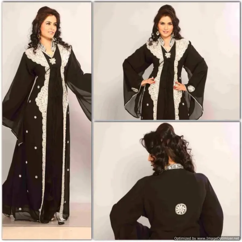 Picture of Radhe Designer Multicolor Georgette Kaftan Dress for Women - F10484