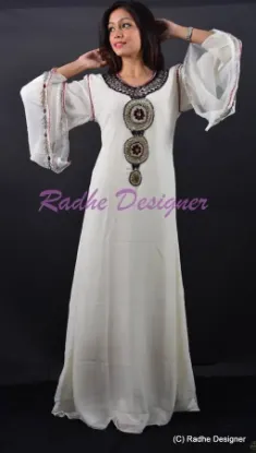 Picture of royal luxurious wedding gown married caftan with hand m