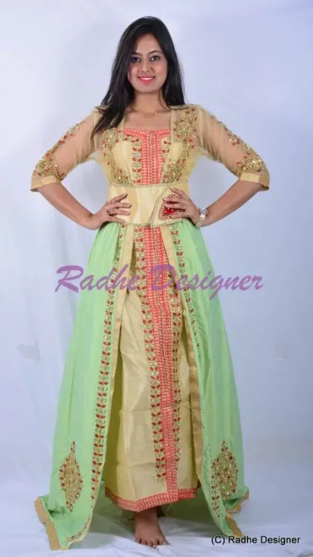 Picture of Radhe Designer Multicolor Georgette Kaftan Dress for Women - Y1111