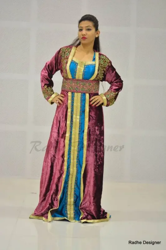 Picture of Radhe Designer Multicolor Georgette Kaftan Dress for Women - Y572