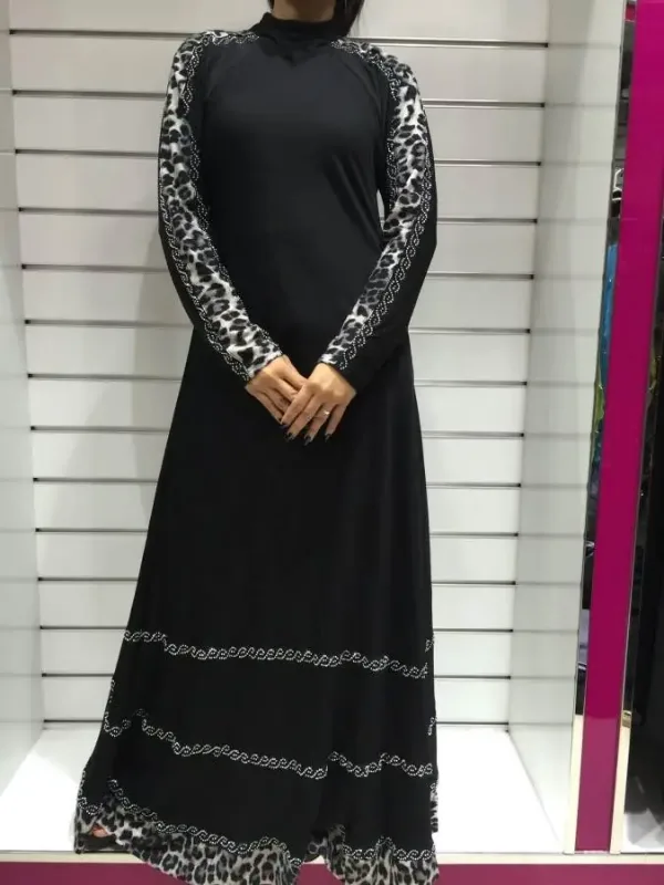Picture of Radhe Designer Black Georgette Kaftan Dress for Women - F1560