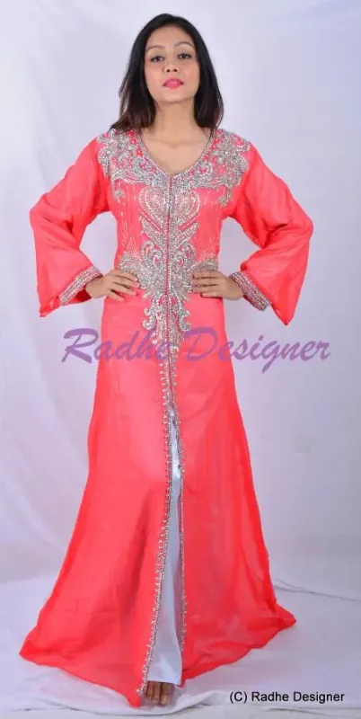 Picture of Radhe Designer Multicolor Georgette Kaftan Dress for Women - Y1016