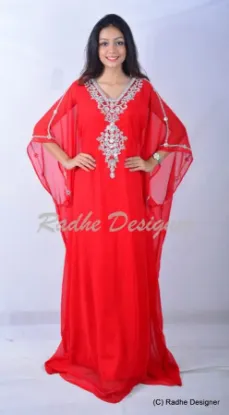 Picture of royal wedding gown,dubai crystal caftan abaya jalabiya 