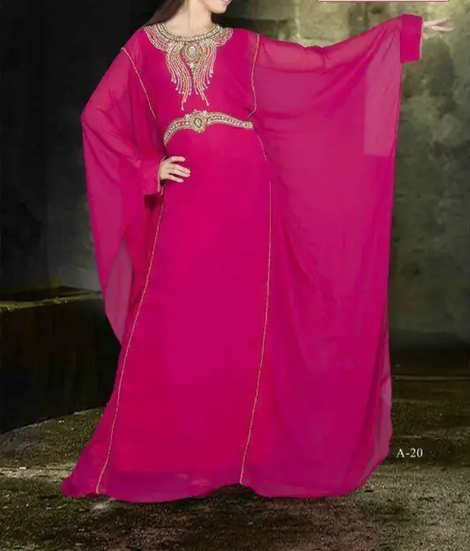 Picture of Radhe Designer Black Georgette Kaftan Dress for Women - F8117