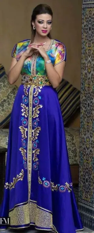 Picture of Radhe Designer Multicolor Georgette Kaftan Dress for Women - F6290