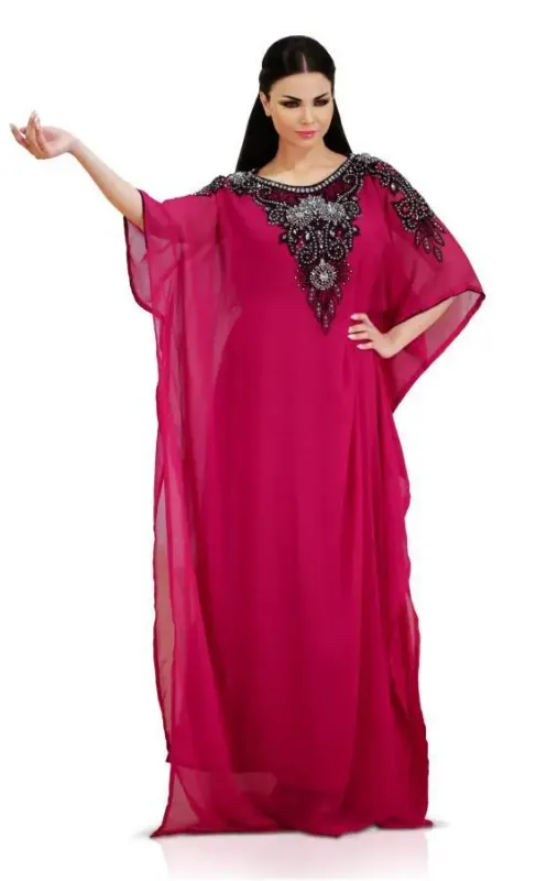 Picture of Radhe Designer Multicolor Georgette Kaftan Dress for Women - F8356