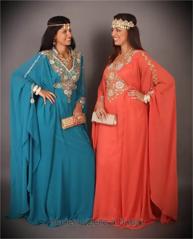Picture of Radhe Designer Multicolor Georgette Kaftan Dress for Women - F8390