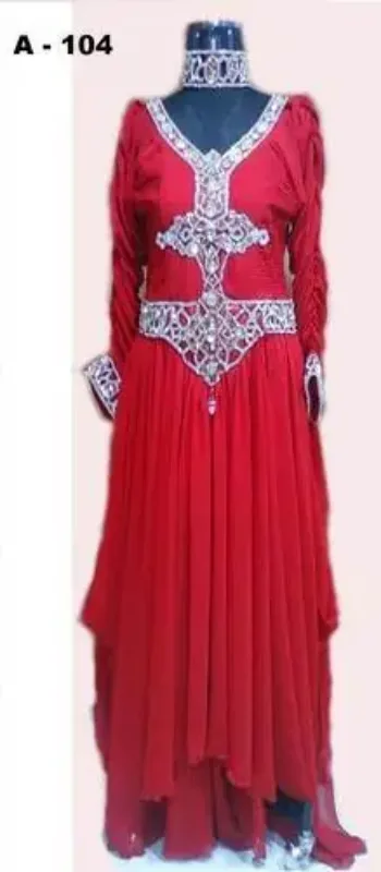 Picture of Radhe Designer Black Georgette Kaftan Dress for Women - F10425