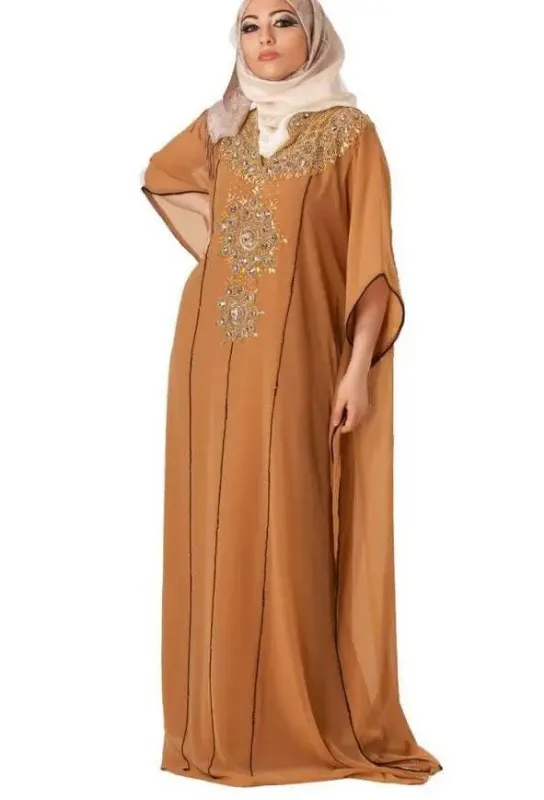 Picture of Radhe Designer Multicolor Georgette Kaftan Dress for Women - F8427
