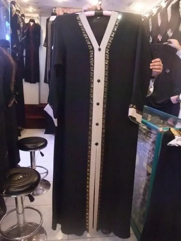 Picture of Radhe Designer Black Georgette Kaftan Dress for Women - F3173