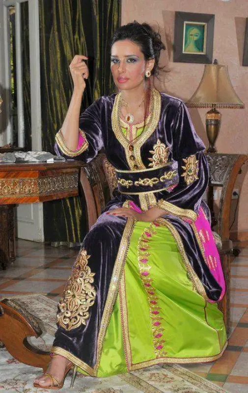 Picture of Blue Georgette Kaftan Dress for Women - Look 10780