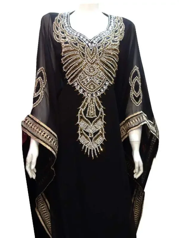 Picture of Radhe Designer White Georgette Kaftan Dress for Women - F4827
