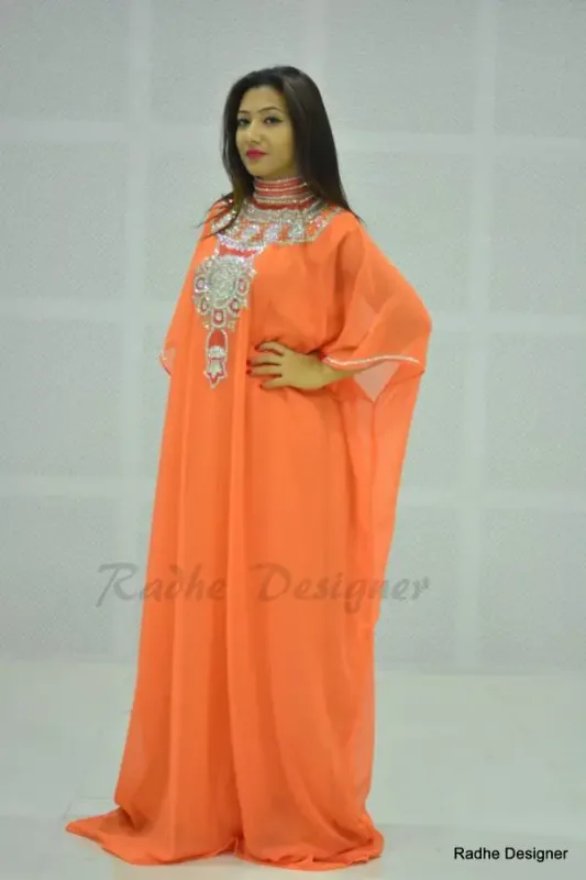 Picture of Radhe Designer Blue Georgette Kaftan Dress for Women - Y338
