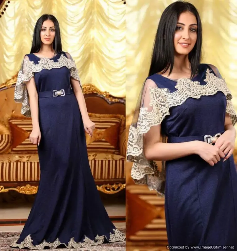 Picture of Radhe Designer Black Georgette Kaftan Dress for Women - F1934