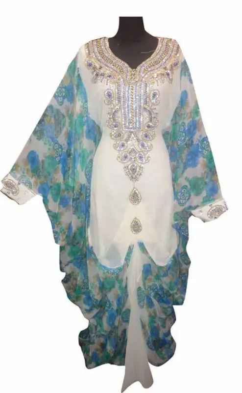 Picture of Radhe Designer Yellow Georgette Kaftan Dress for Women - F10029