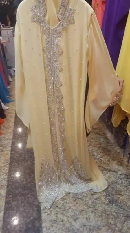 Picture of Radhe Designer White Georgette Kaftan Dress for Women - F1389
