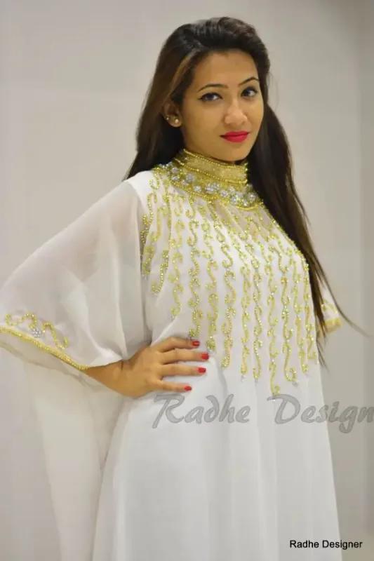 Picture of Radhe Designer Multicolor Georgette Kaftan Dress for Women - Y386