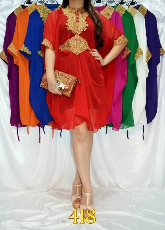 Picture of Radhe Designer Multicolor Georgette Kaftan Dress for Women - F6873