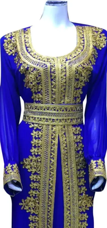 Picture of Radhe Designer Yellow Georgette Kaftan Dress for Women - F2799