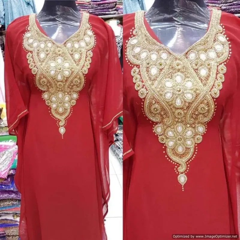Picture of Radhe Designer Black Georgette Kaftan Dress for Women - F2815