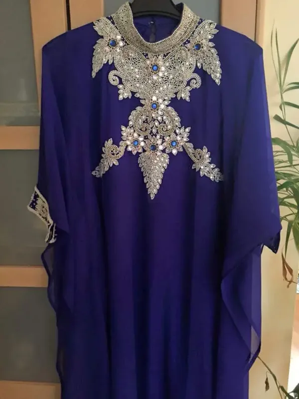 Picture of Multi Color Georgette Kaftan Dress for Women - Look 10891