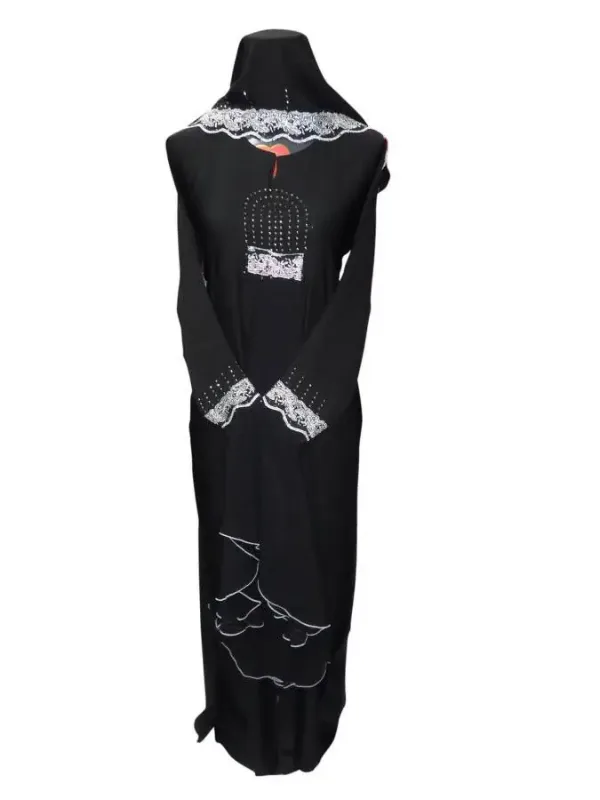 Picture of Radhe Designer White Georgette Kaftan Dress for Women - F3708