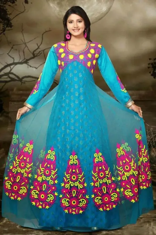 Picture of Black Georgette Kaftan Dress for Women - Look 10897