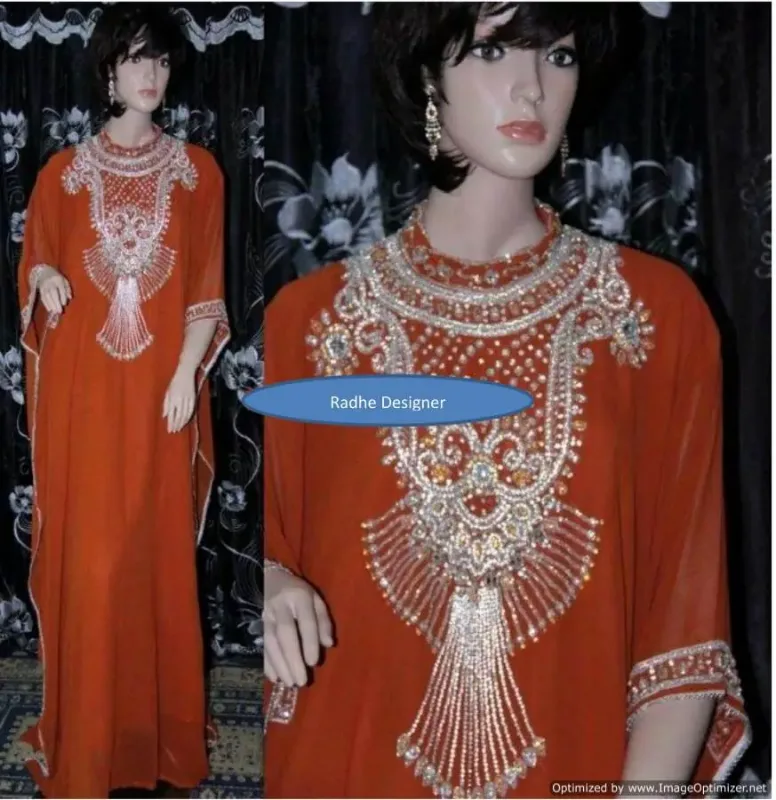 Picture of Radhe Designer Black Georgette Kaftan Dress for Women - F8355