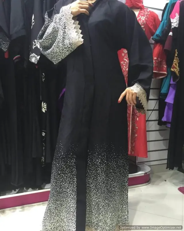 Picture of Radhe Designer Black Georgette Kaftan Dress for Women - F1352