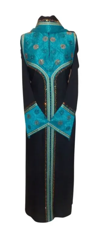 Picture of Black Georgette Kaftan Dress for Women - Look 10916