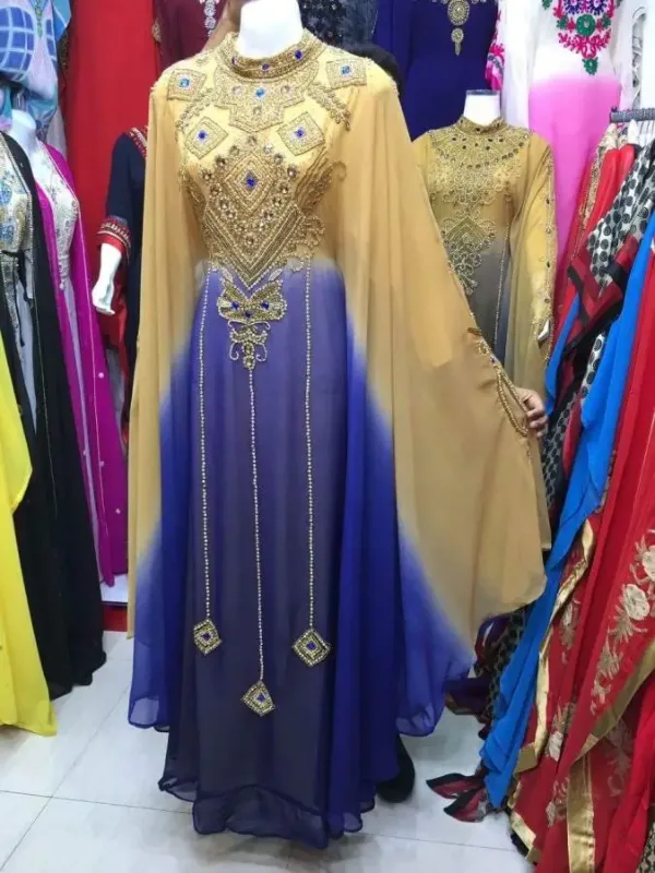 Picture of Radhe Designer Multicolor Cotton Kaftan Dress for Women - F1847